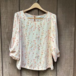 LC Lauren Conrad Floral Blouse